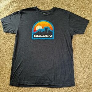 Golden Colorado Size XL Grey Graphic Mens T Shirt Short Sleeve Cotton Blend